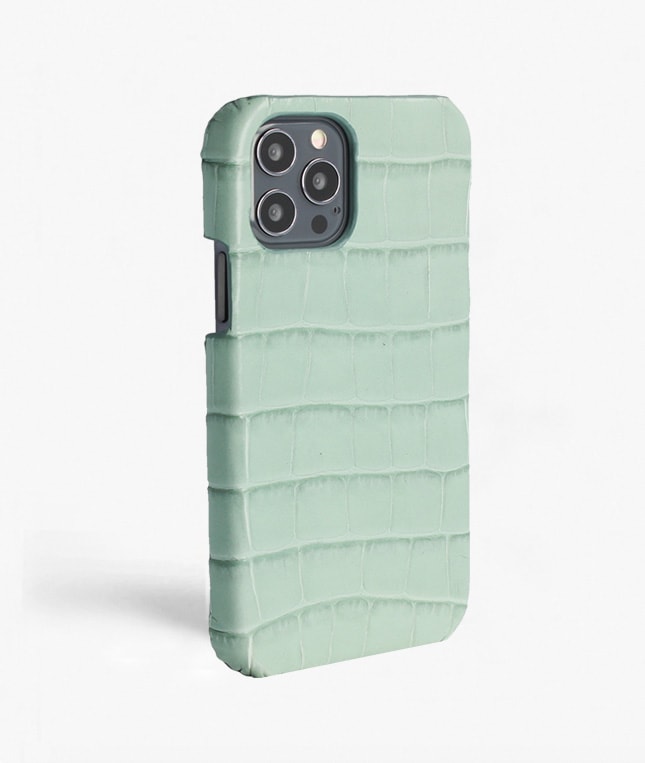 iPhone 12 Pro Max Skal Croco Ljusgrön