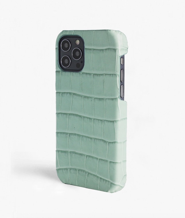 iPhone 12 Pro Max Skal Croco Ljusgrön