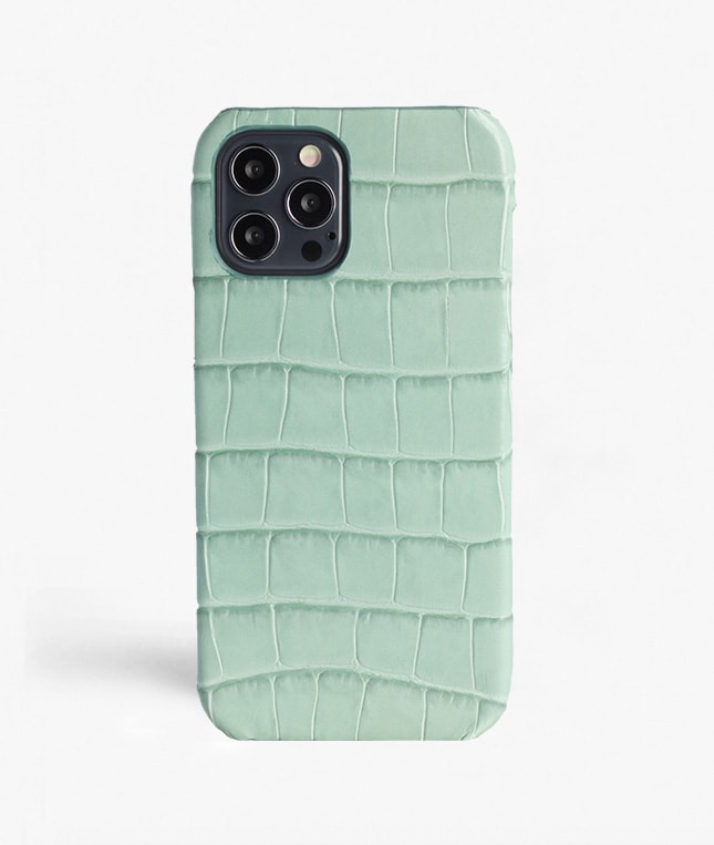 iPhone 12/iPhone 12 Pro Skal Croco Blå