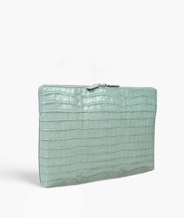 Laptopväska 15" Croco Pastell Teal