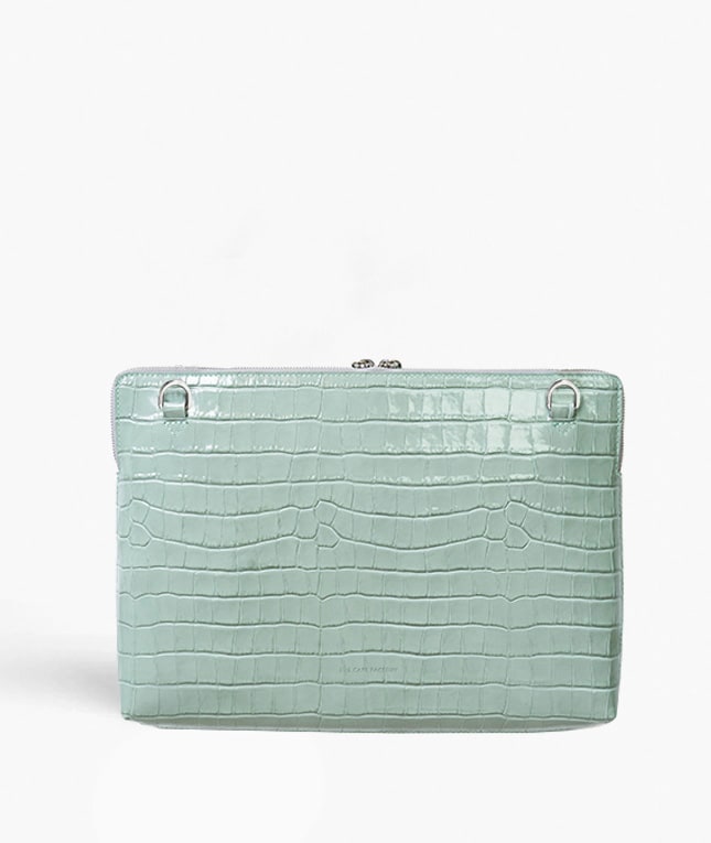 Laptopväska 15" Croco Pastell Teal