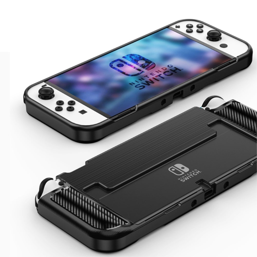 Nintendo Switch OLED Brushed TPU-skal, svart