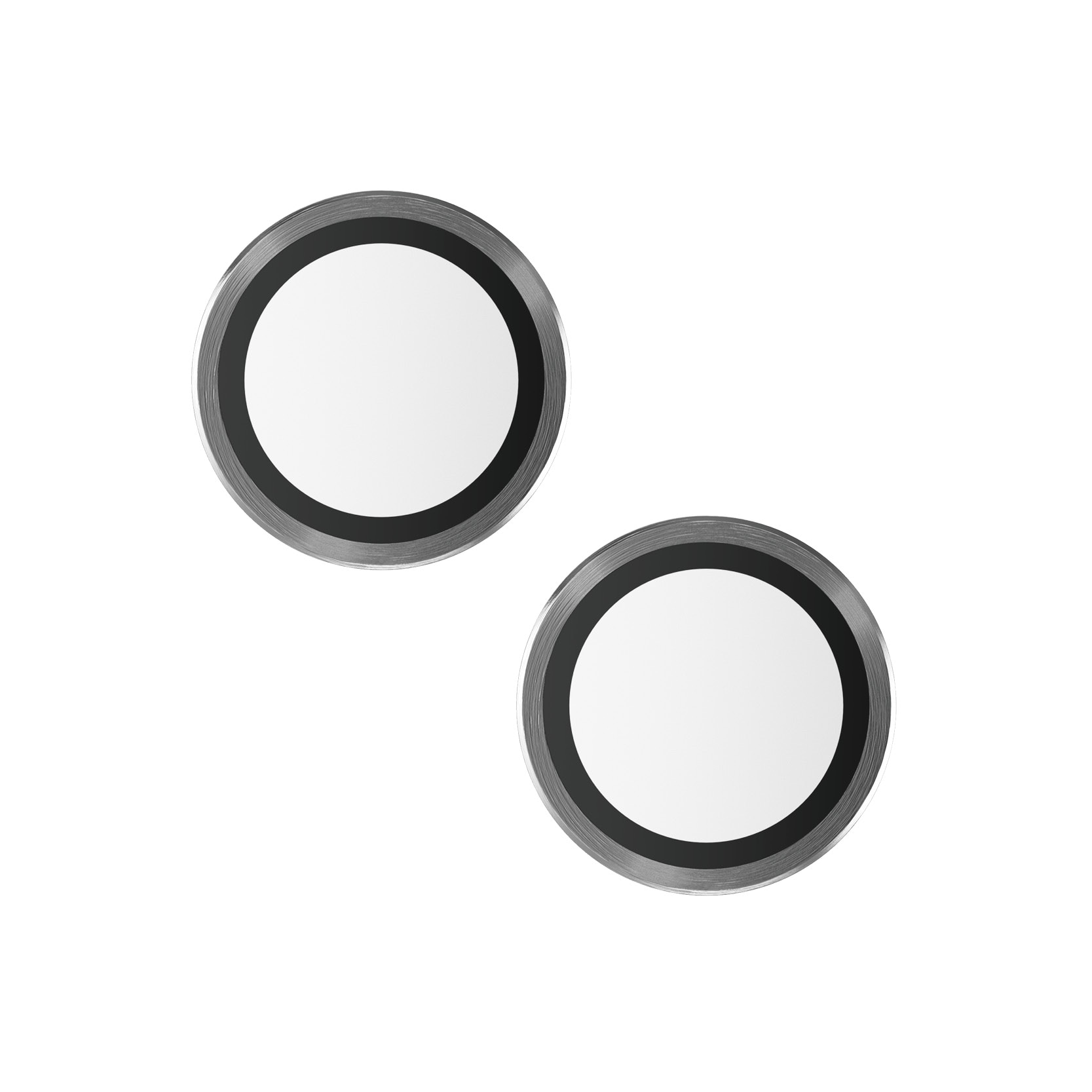 iPhone 15 Plus Hoops linsskydd med aluminiumram, svart