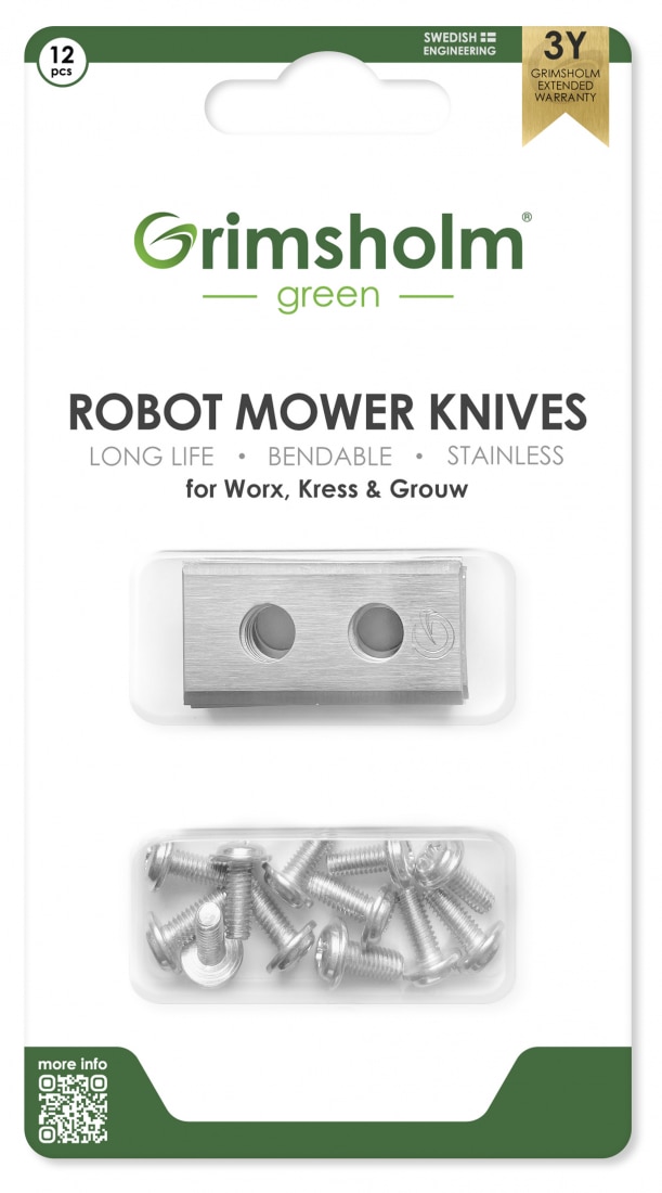 12-Pack Robotgräsklipparknivar för Worx