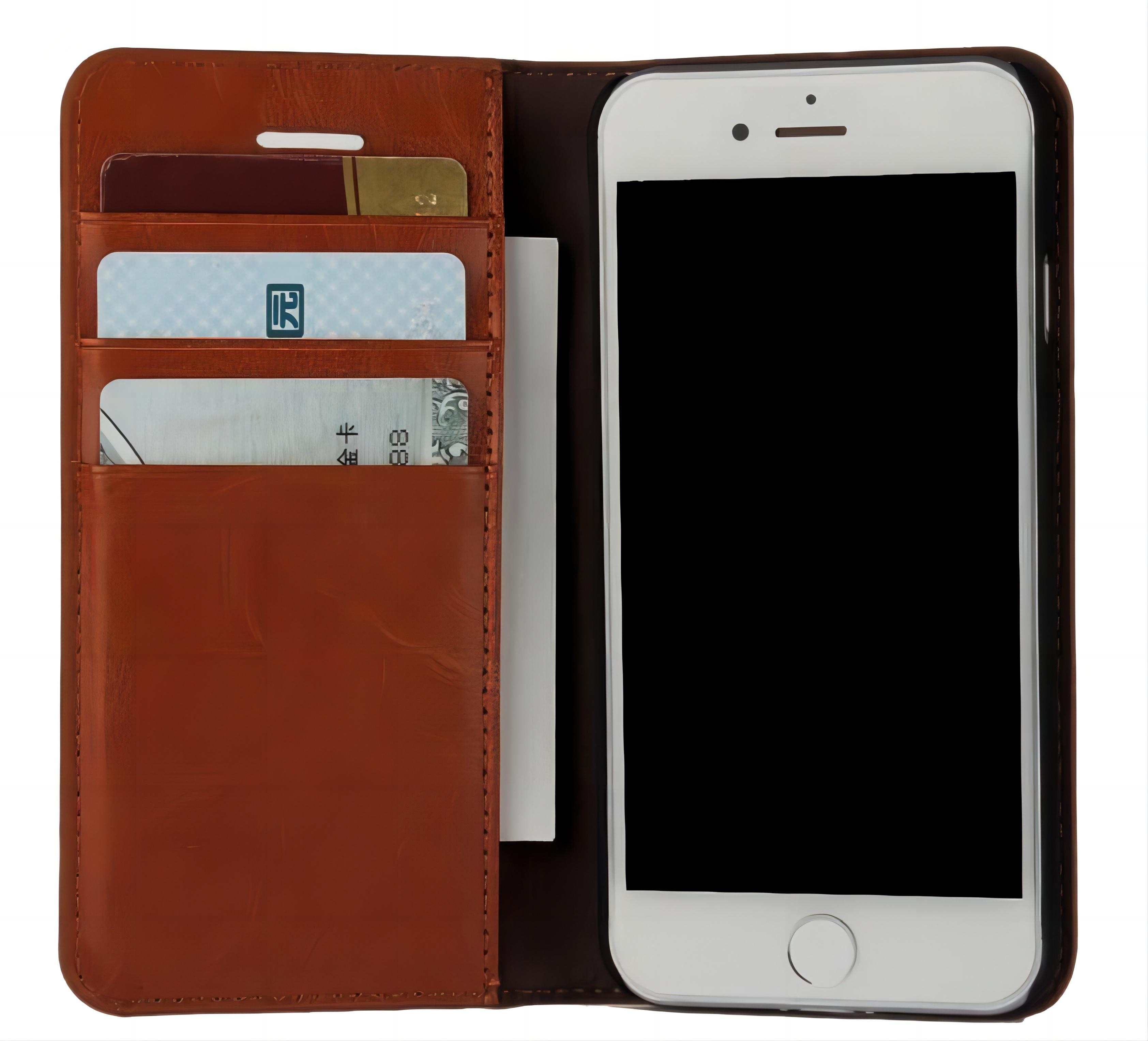 iPhone SE (2022) Smidigt mobilfodral i äkta läder, brun