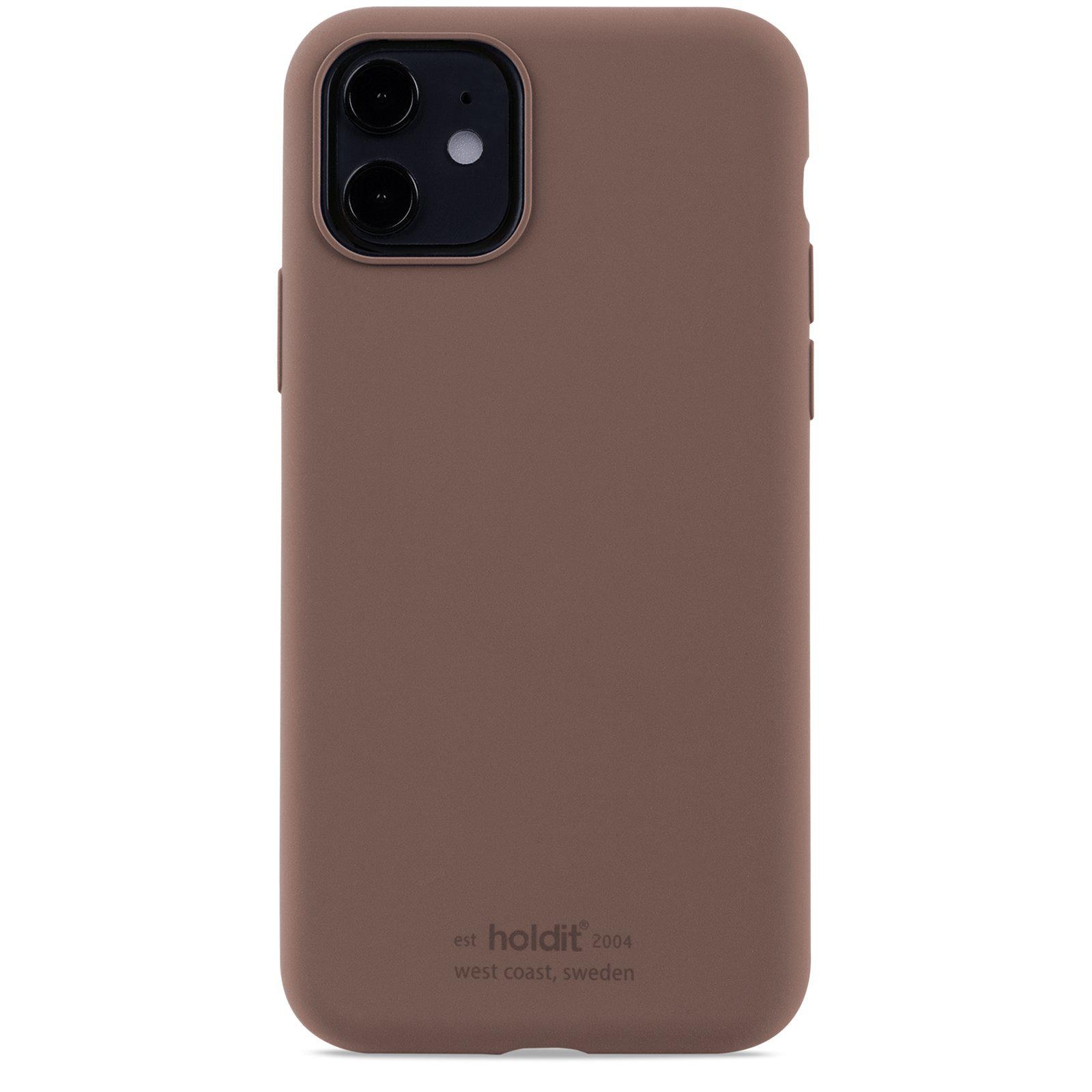 iPhone 11/XR Silicone Case, Dark Brown