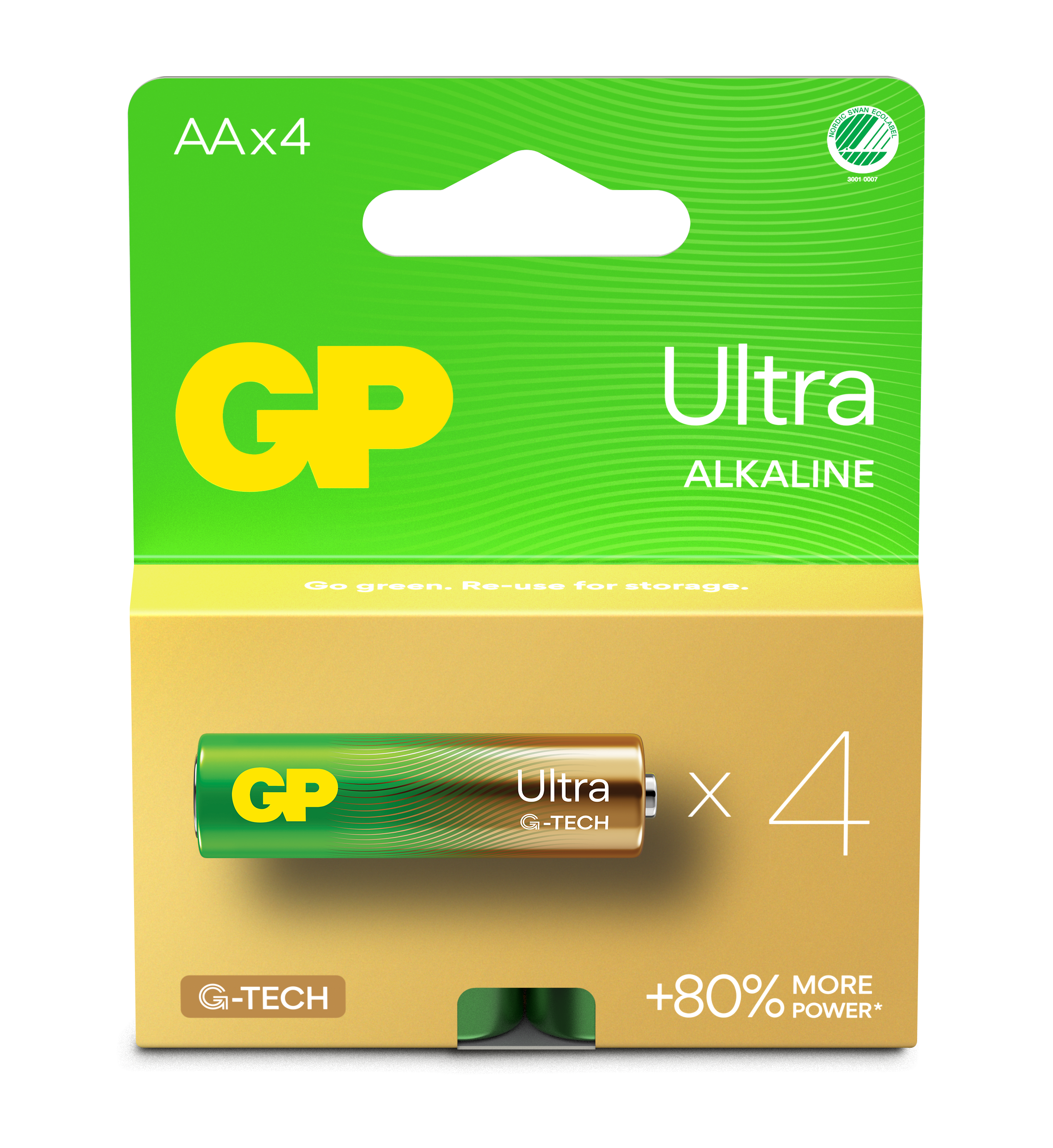 4-pack Ultra Alkaline AA-batteri 15AU/LR6