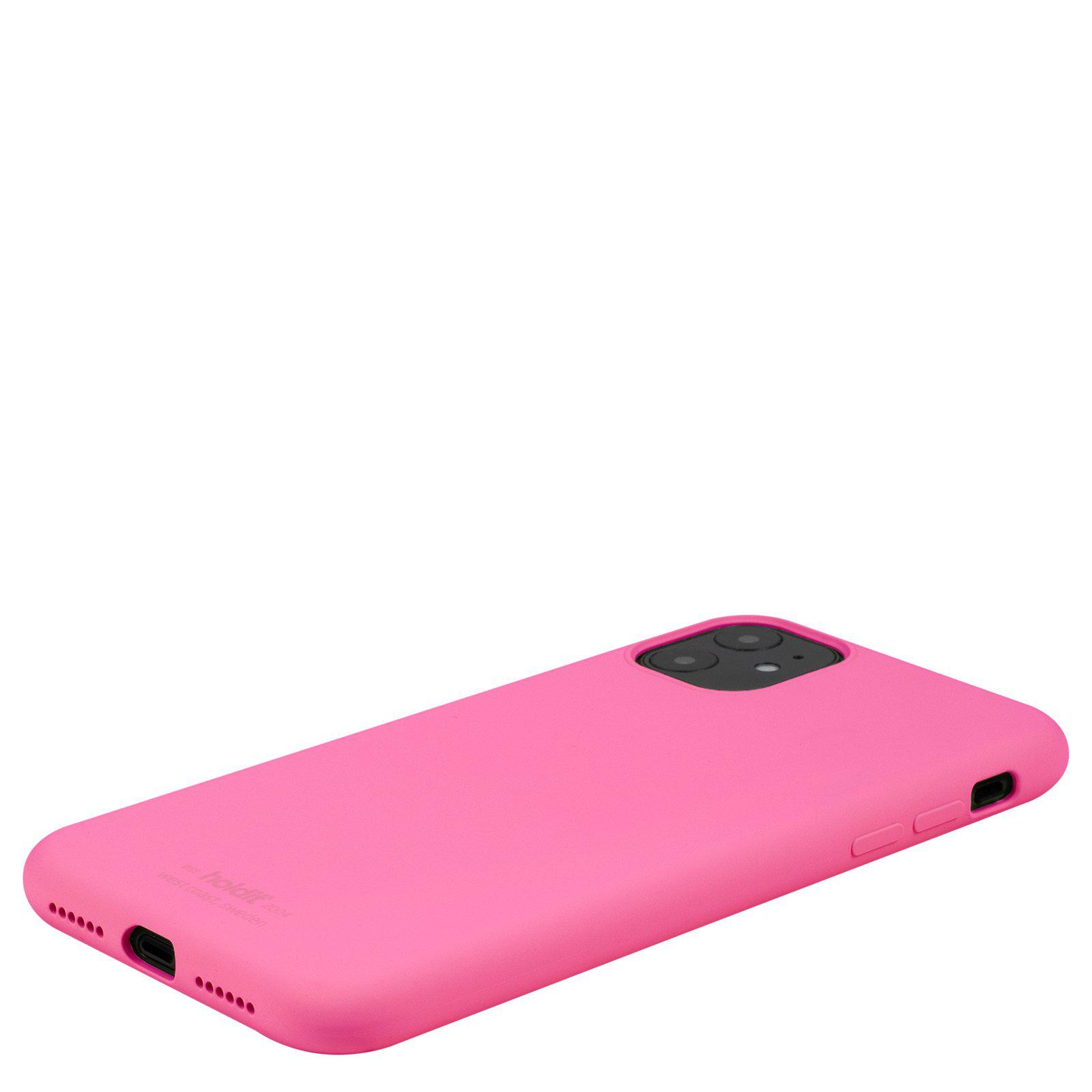 iPhone 11 Silicone Case, Bright Pink