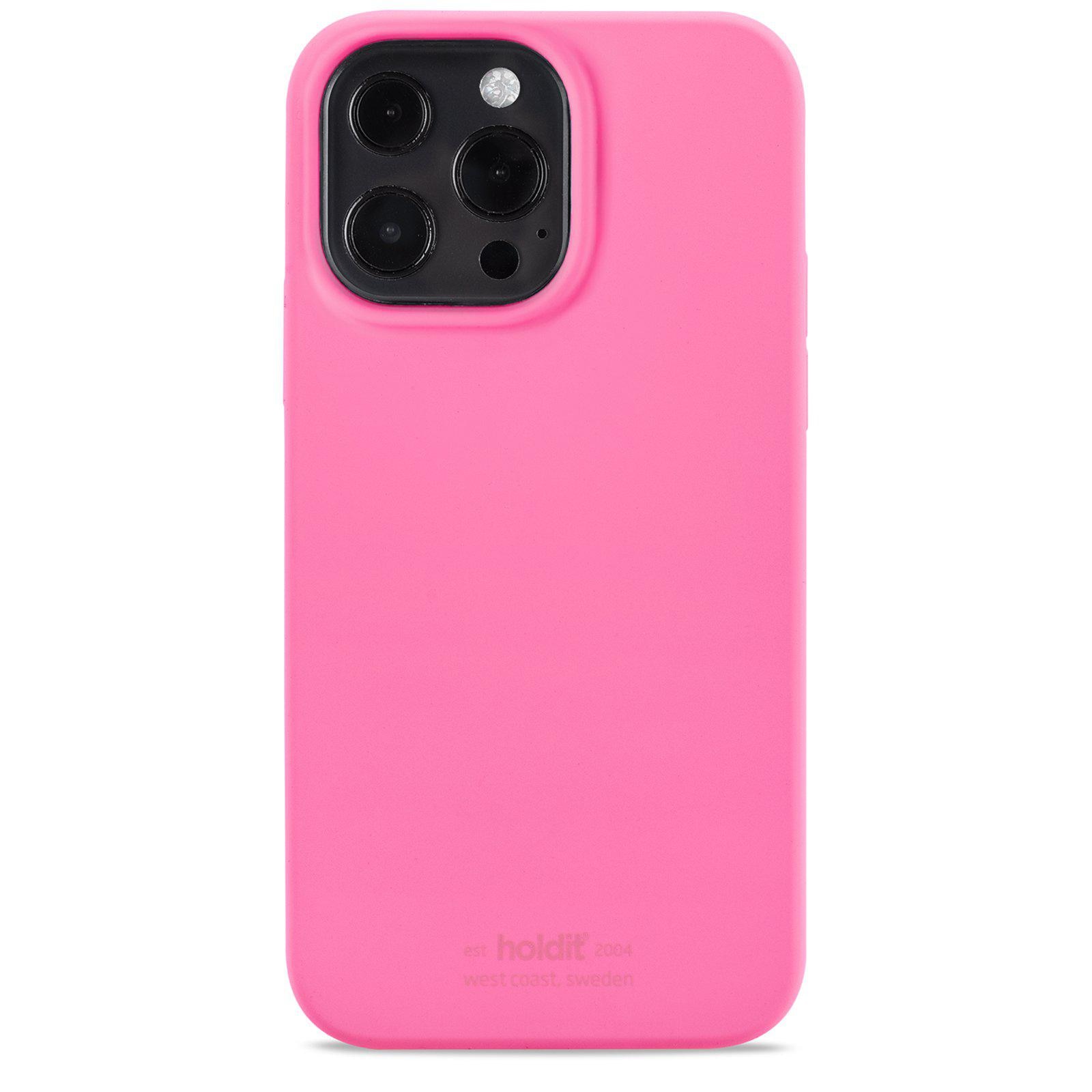 iPhone 14 Pro Max Silicone Case, Bright Pink