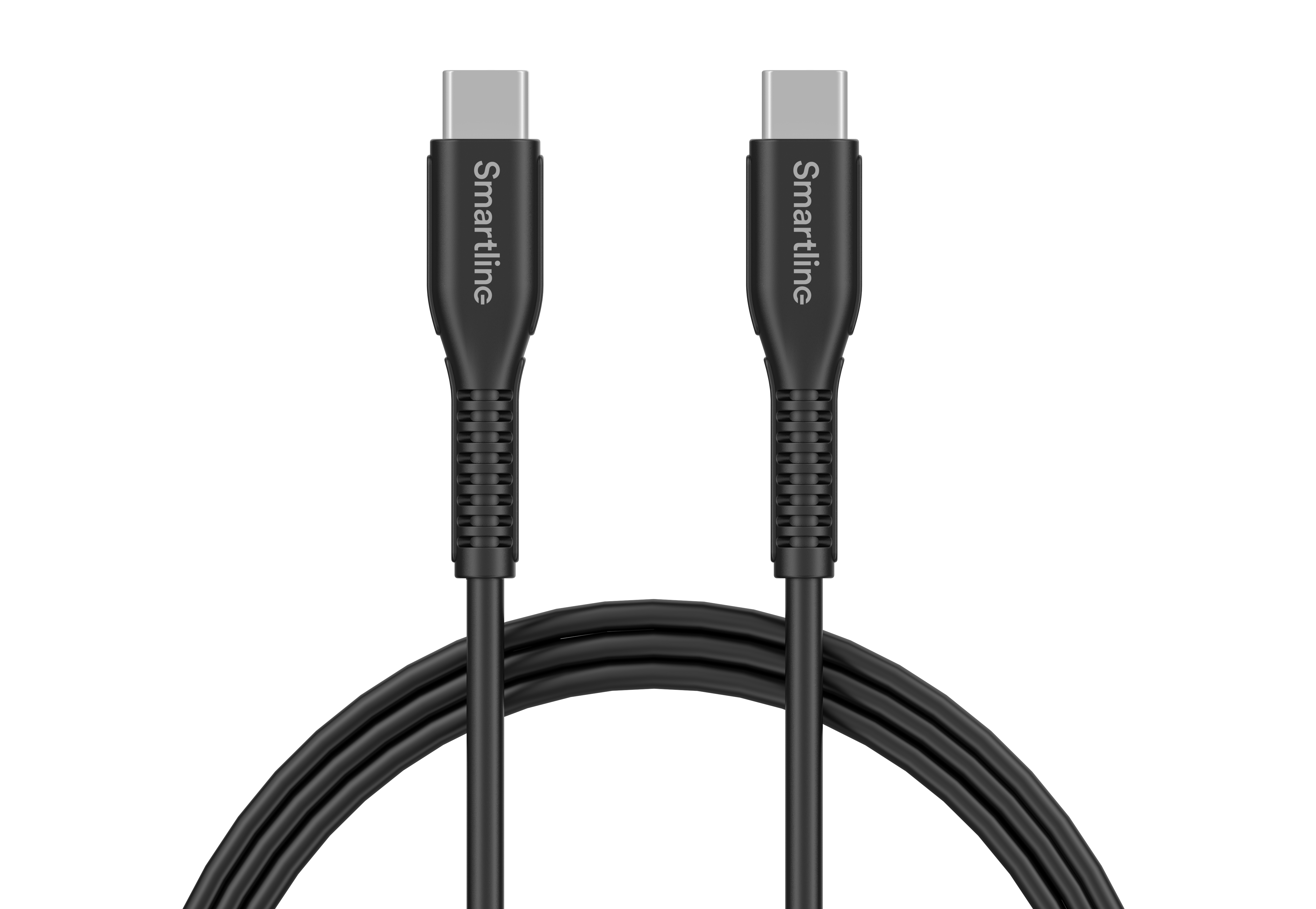 Slitstark Laddningskabel 2m USB-C till USB-C, svart