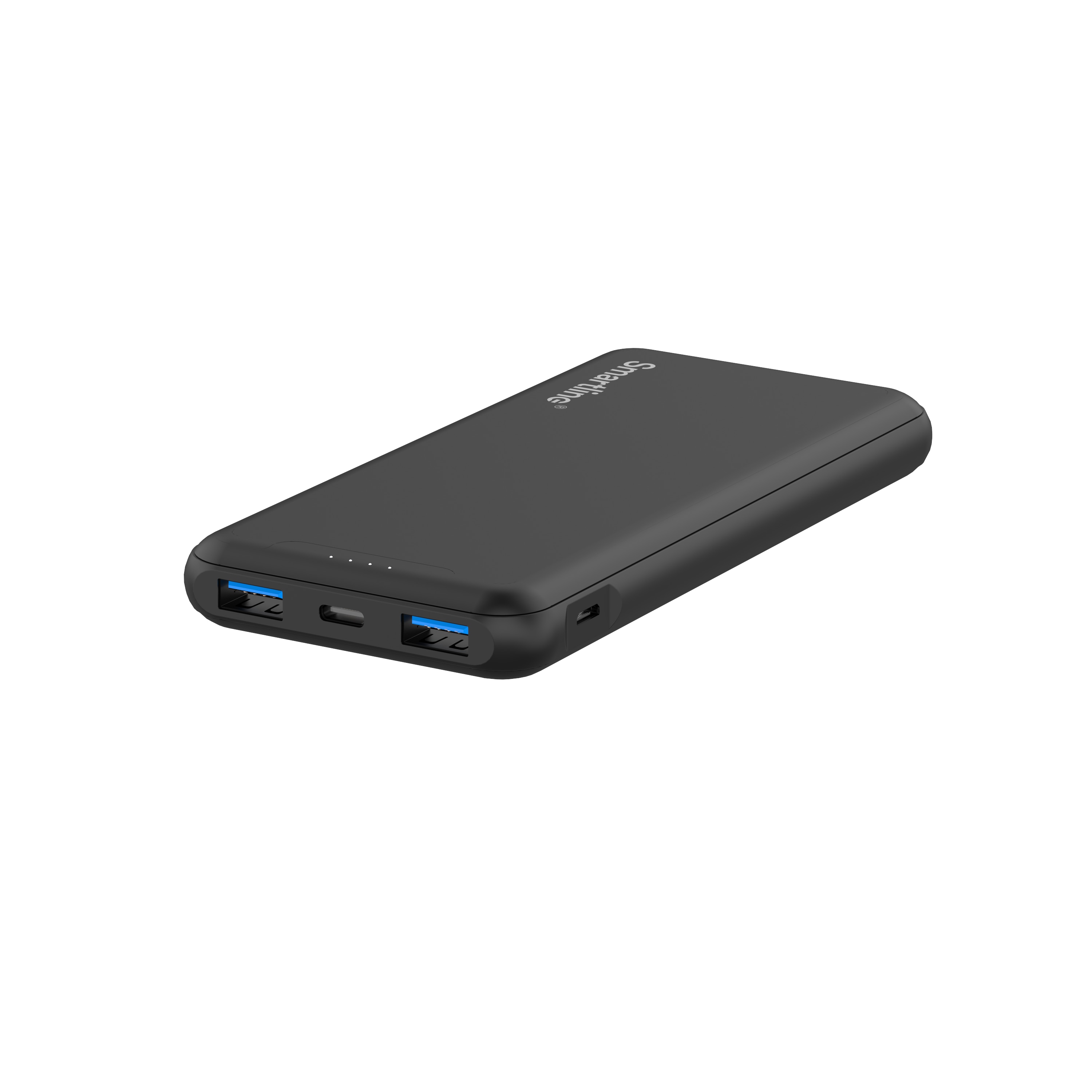 Powerbank 10000 mAh USB-A + USB-C PD, svart