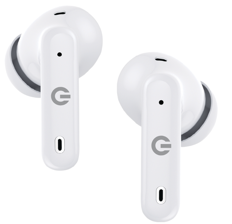 Trådlösa In-ear Hörlurar, vit