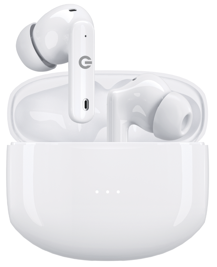 Trådlösa In-ear Hörlurar, vit