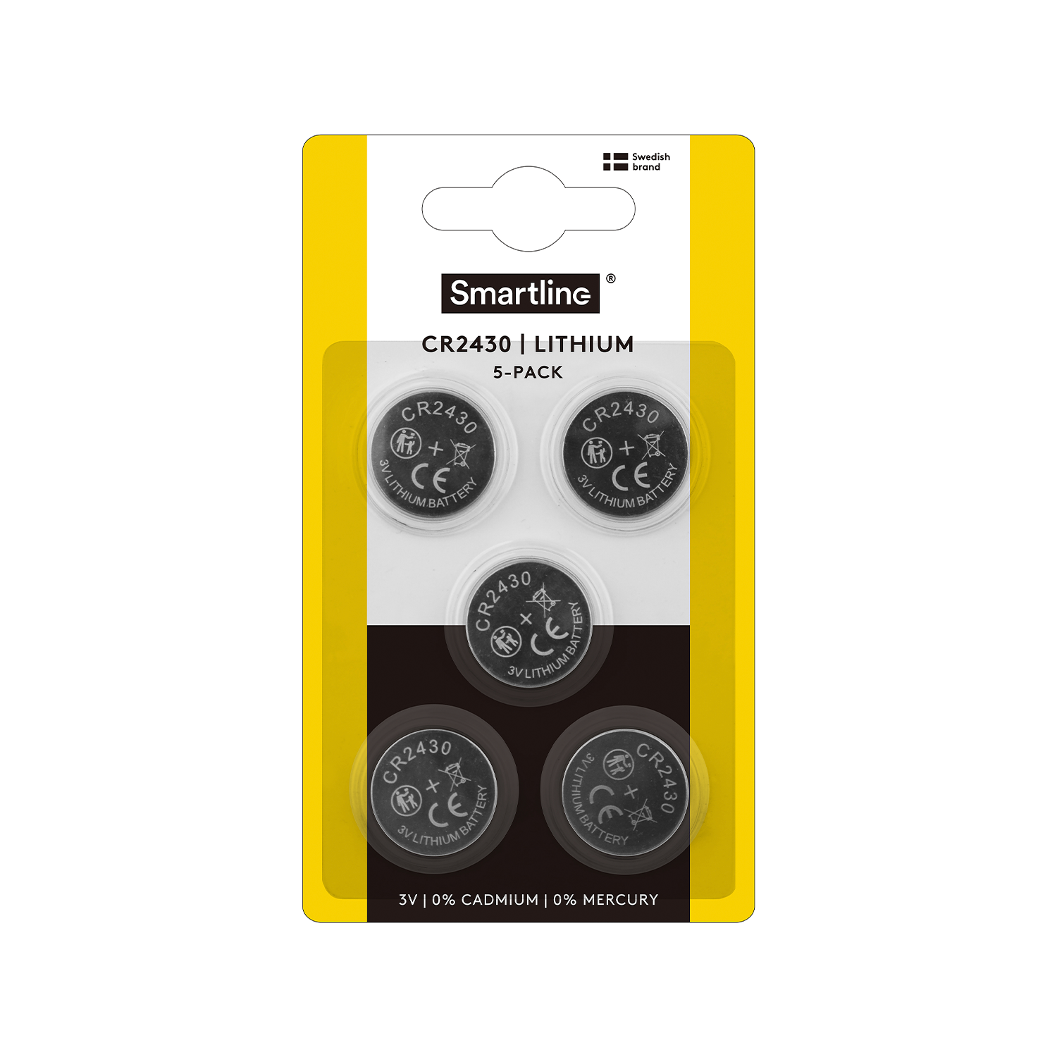 5-pack Batteri Knappcell Lithium CR2430