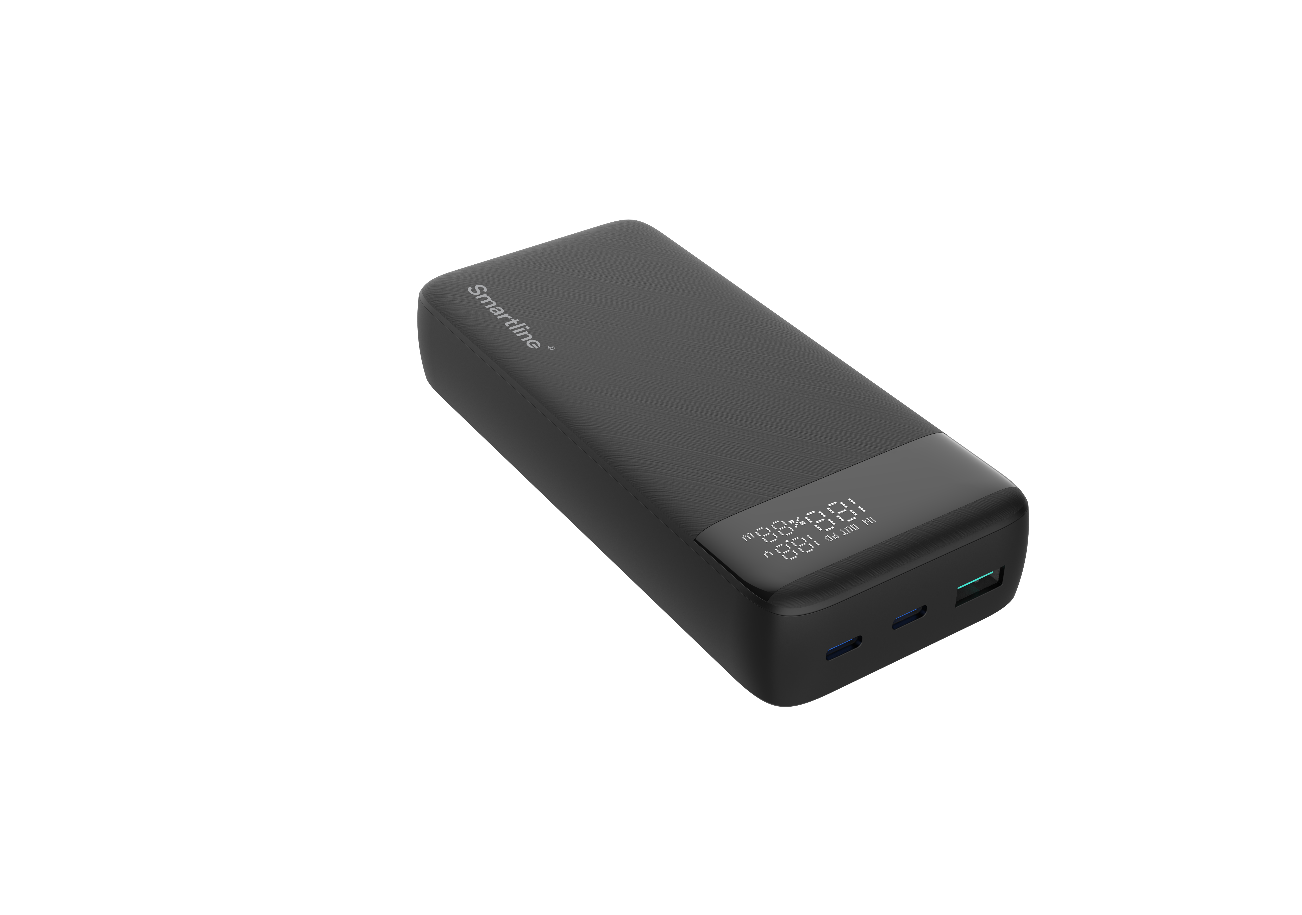 Powerbank 20000 mAh Display 30W PD, Svart