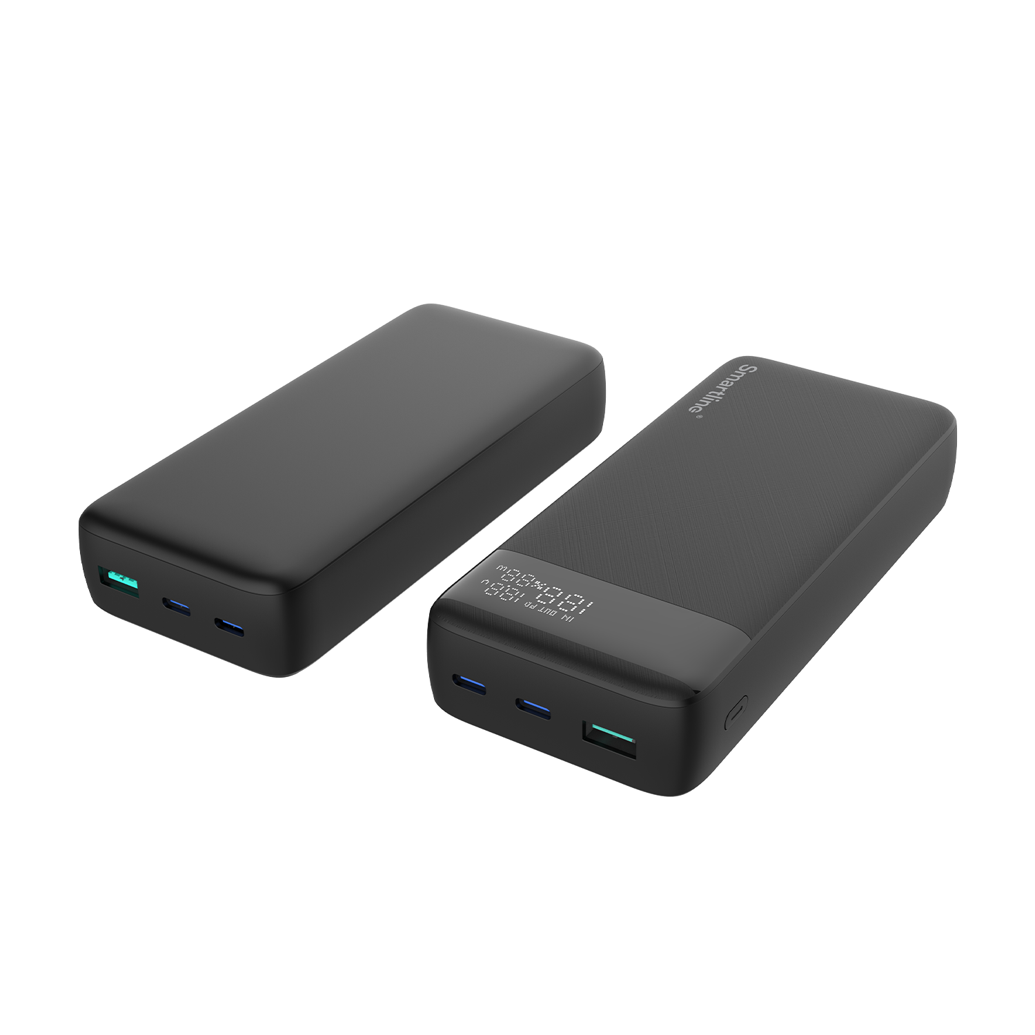 Powerbank 20000 mAh Display 30W PD, Svart