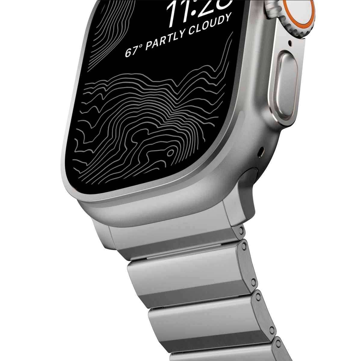 Apple Watch Ultra 49mm 2nd Gen Titanium Armband, Silver