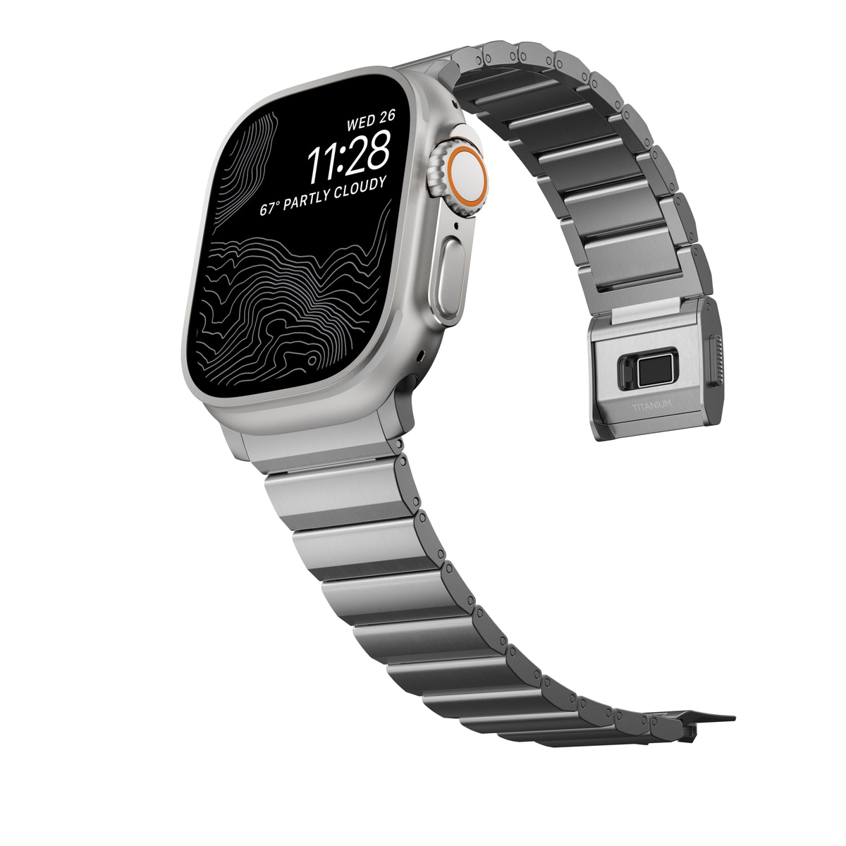 Apple Watch Ultra 49mm 2nd Gen Titanium Armband, Silver