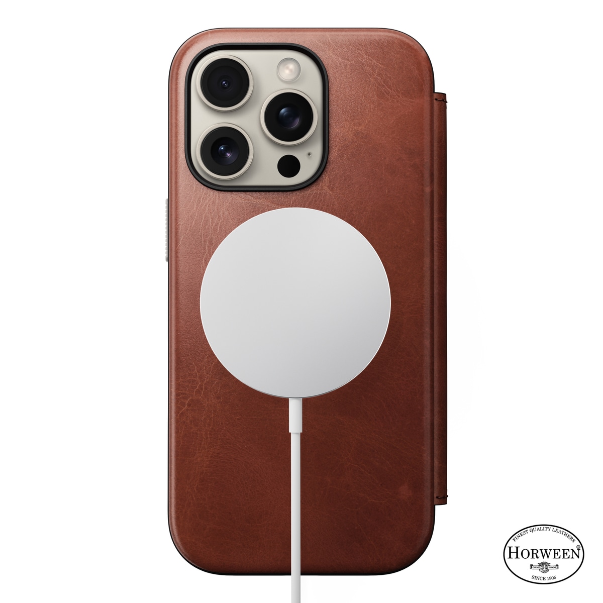 iPhone 16 Pro Läderfodral MagSafe  - Modern Horween Leather Folio Olde Dublin