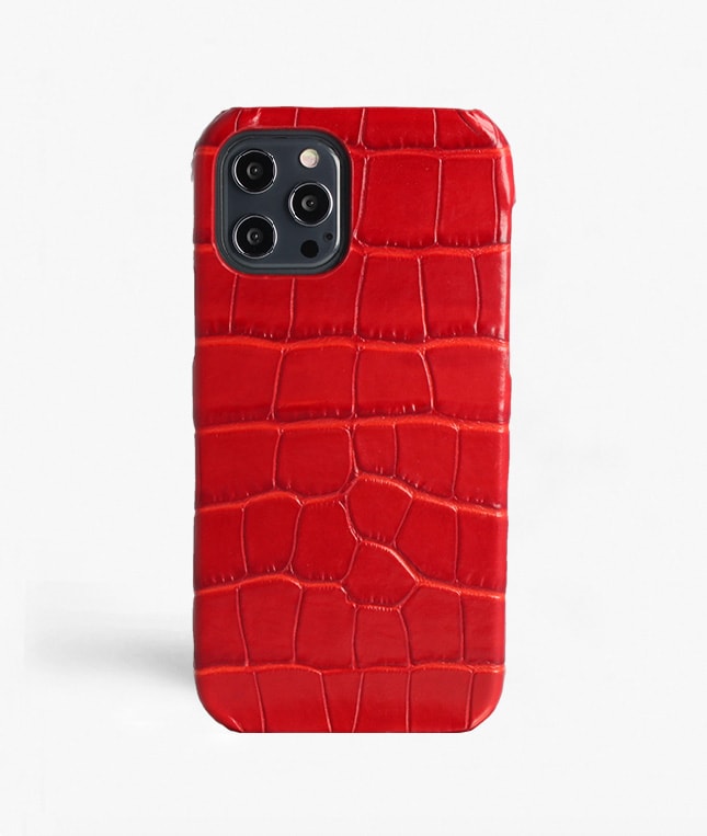 iPhone 12 Pro Max Skal Croco Röd
