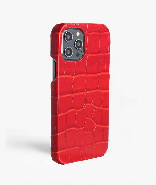 iPhone 12 Pro Max Skal Croco Röd