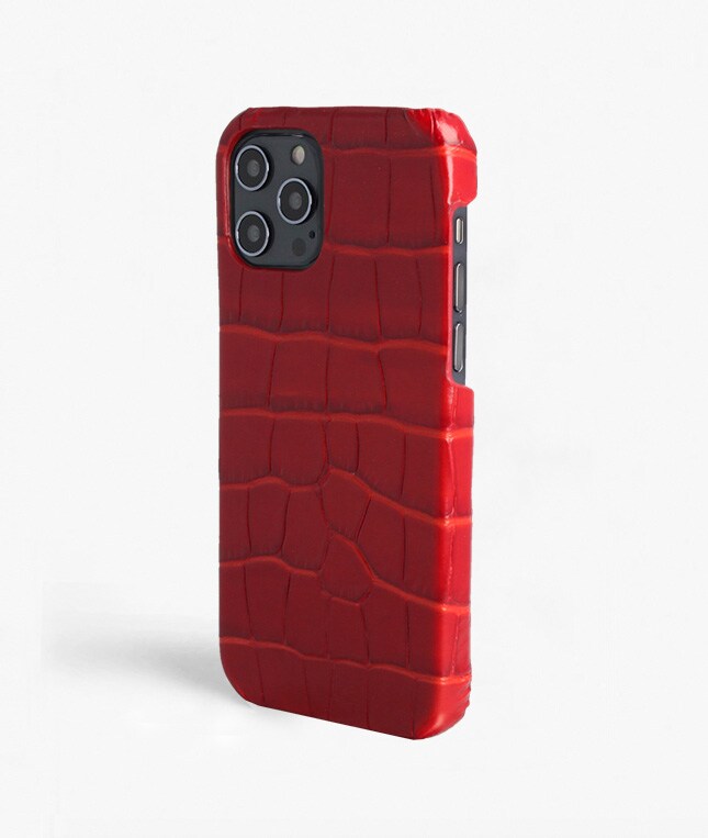 iPhone 12 Pro Max Skal Croco Röd