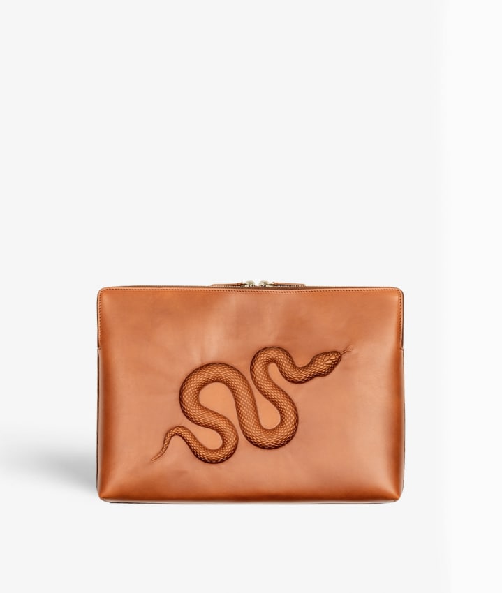 Laptopväska 15" Snake Vegetable Brun