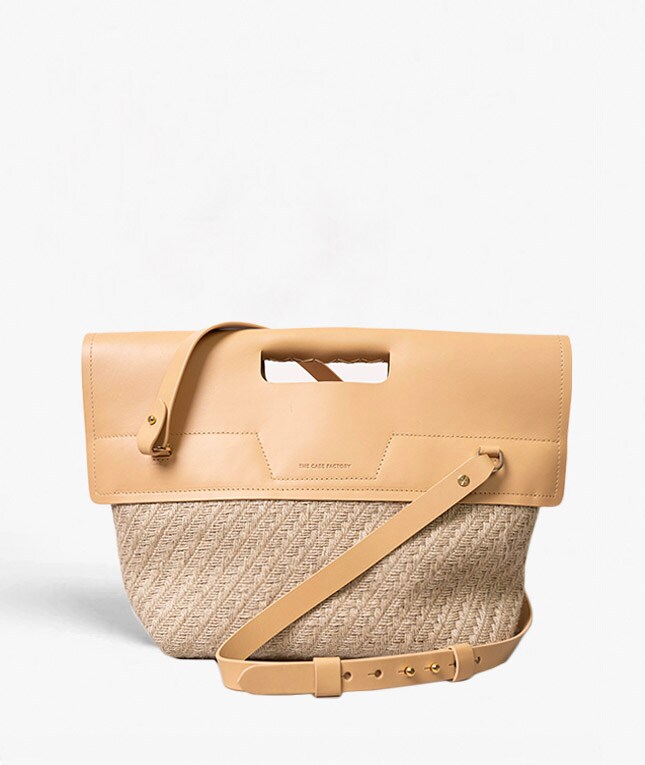 Classy Bag Jute Leather Vegetable Tanned Natural Beige