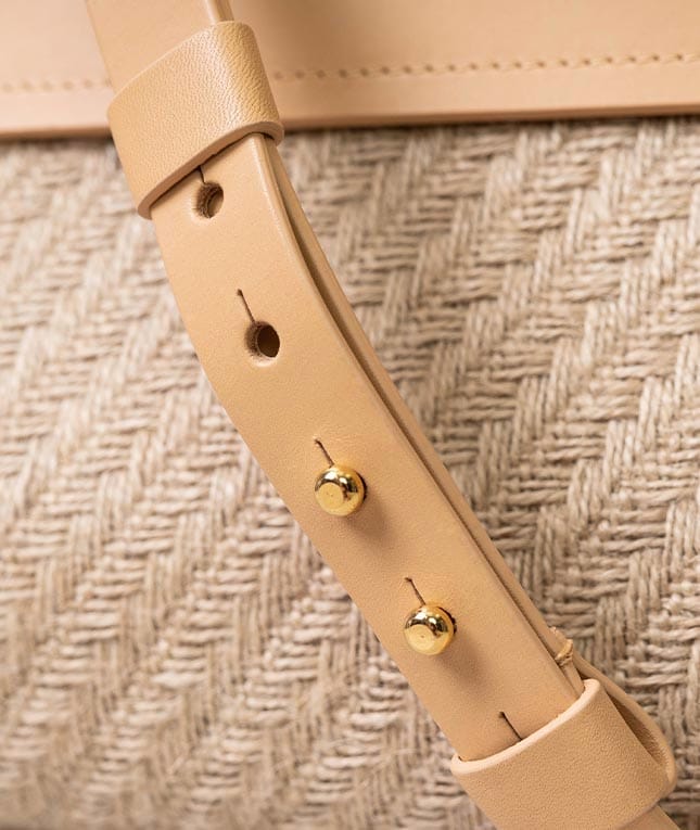 Classy Bag Jute Leather Vegetable Tanned Natural Beige