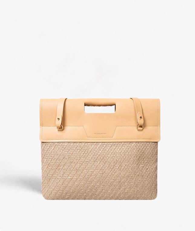 Trend Bag Jute Leather Vegetable Tanned Natural Beige