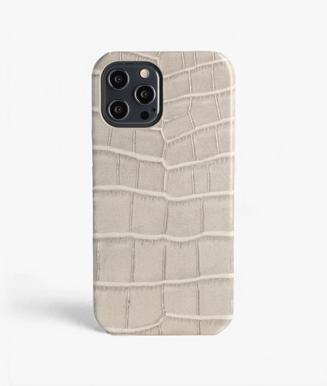 iPhone 12 Pro Max Skal Croco Grå