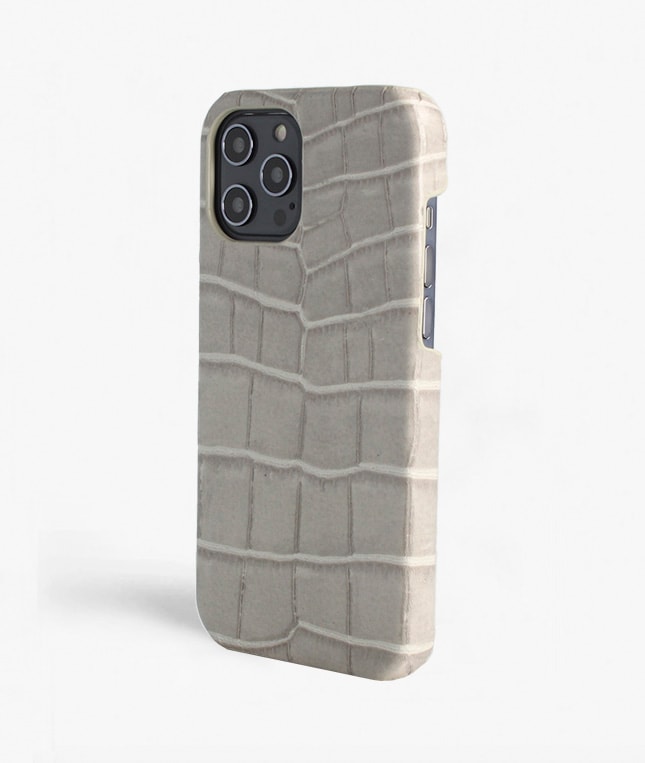 iPhone 12 Pro Max Skal Croco Grå