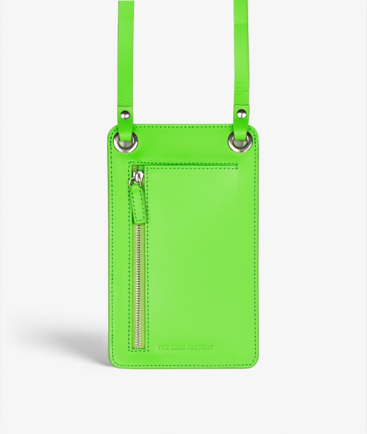 Smart Crossbody Väska Vegetable Tanned Smiley Grön