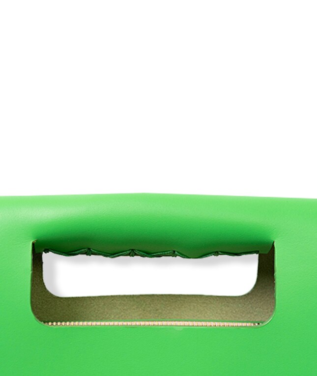 Trend Bag Jute Leather Vegetable Tanned Vibrant Green