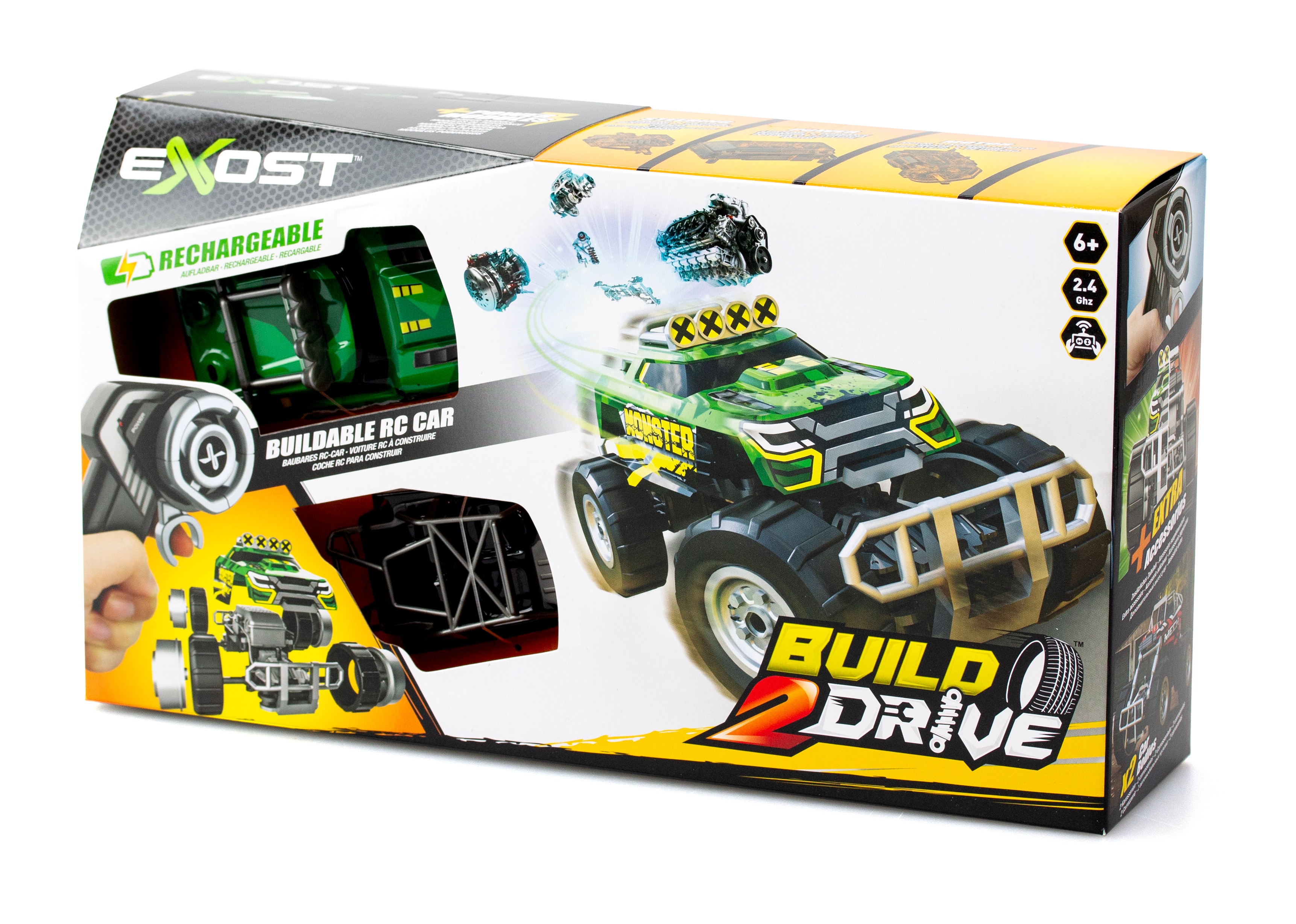 Radiostyrd Bil Build 2 Drive - Mighty Crawler, grön