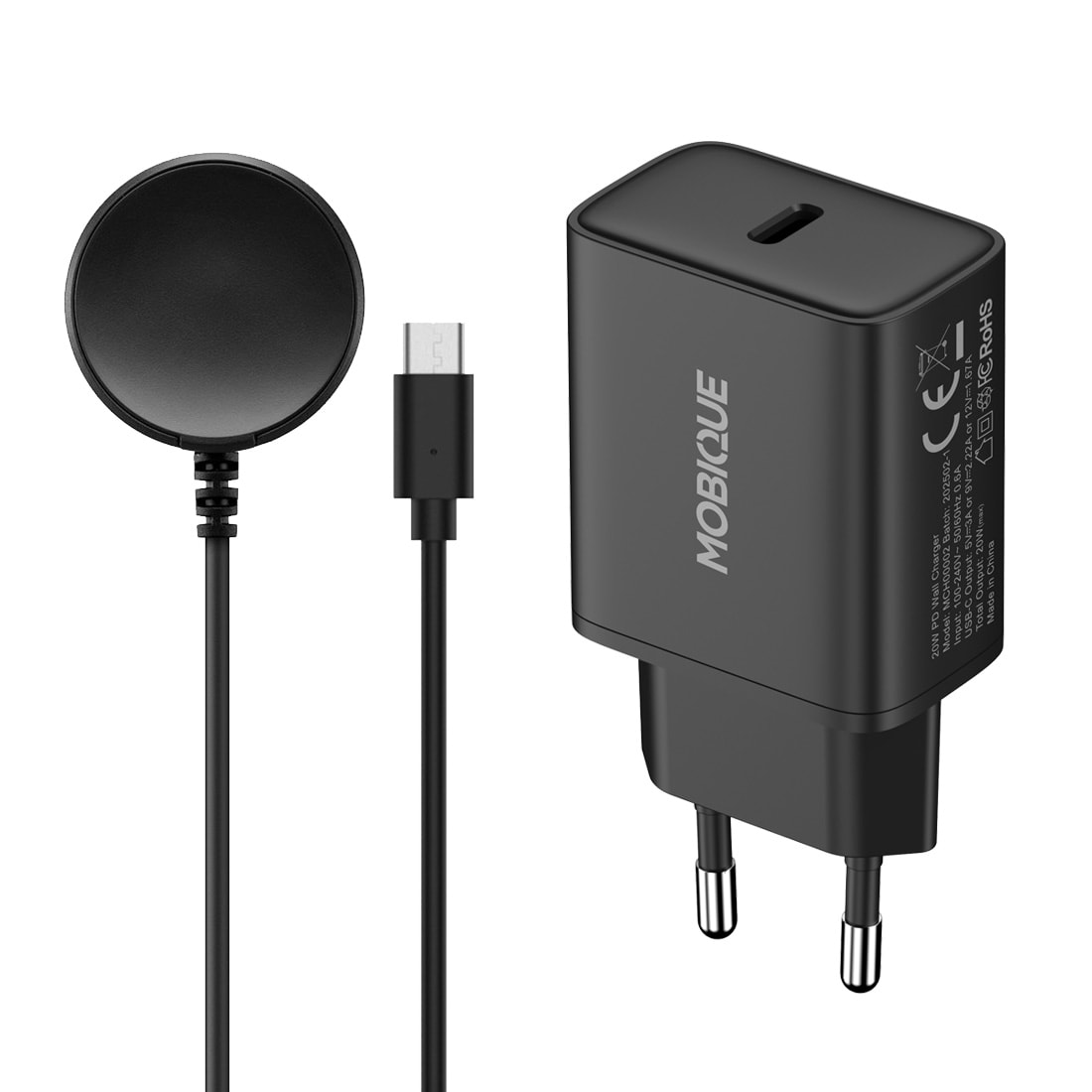 Samsung Galaxy Watch Ultra (2025) Laddare - kabel & väggladdare 20W, Svart