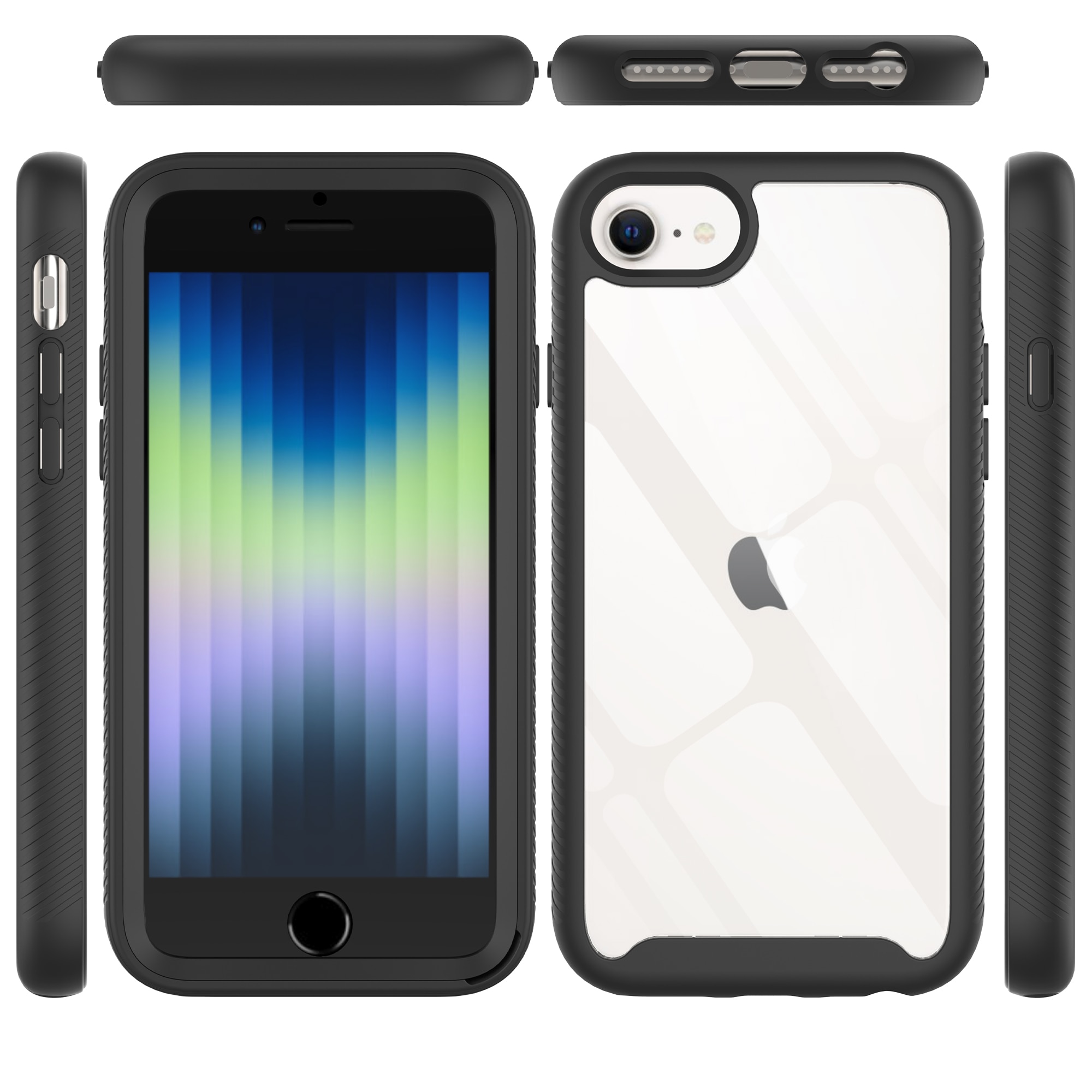 iPhone SE (2022) Mobilskal Full Protection, svart