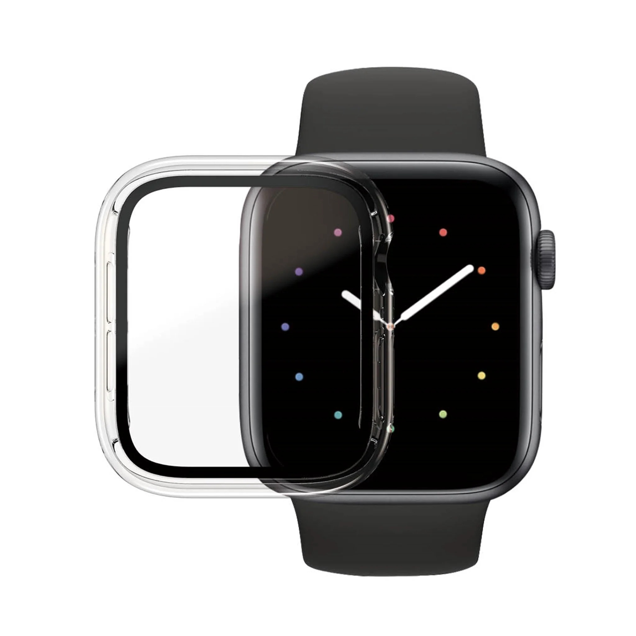 Apple Watch SE 44mm Heltäckande skal med skärmskydd, transparent
