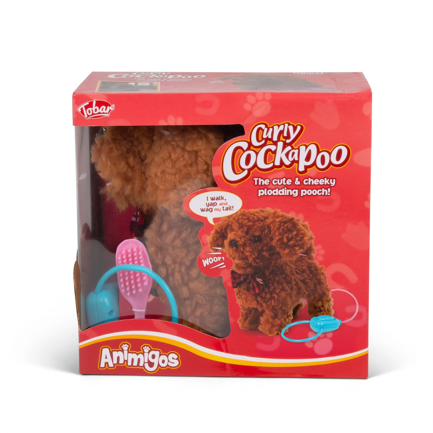 Curly Cockapoo Gående hund med ljud