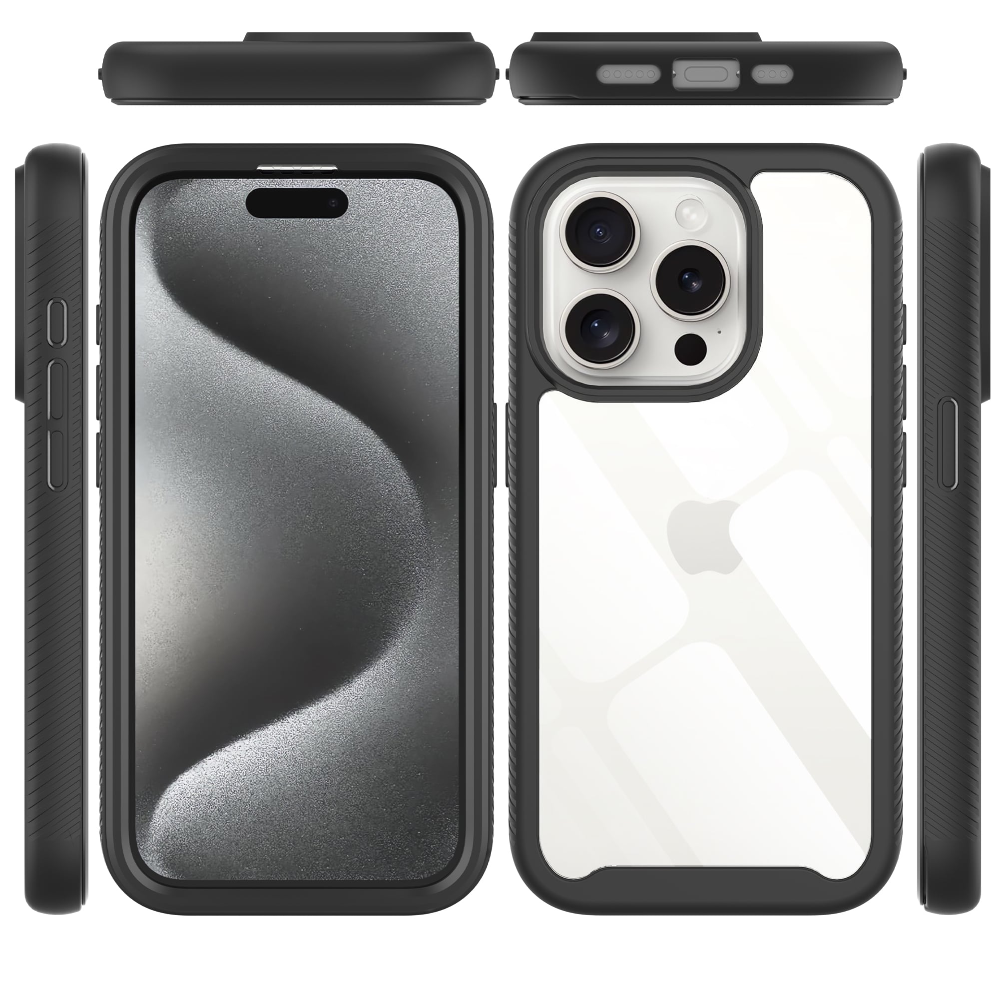 iPhone 15 Pro Max Mobilskal Full Protection, Svart