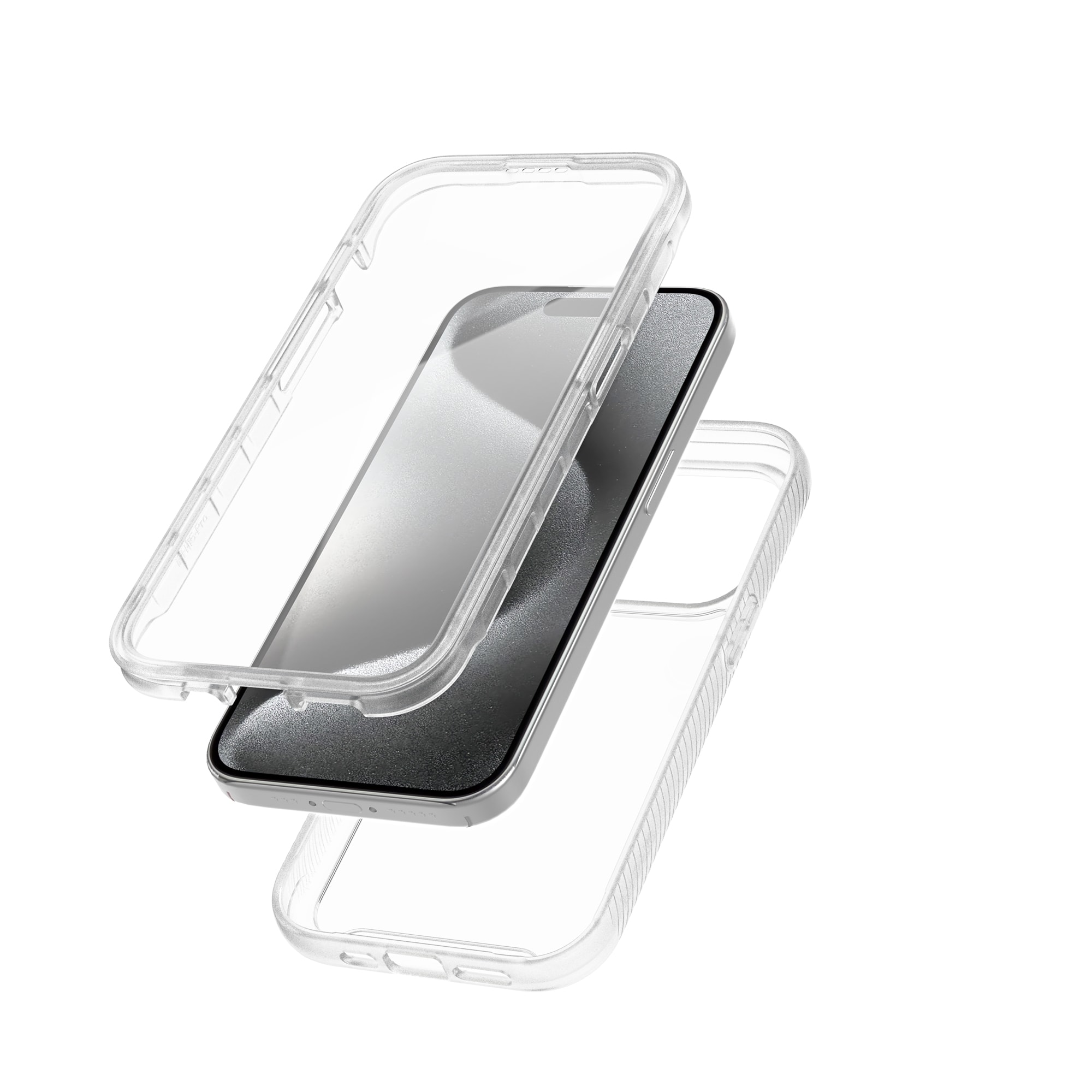 iPhone 15 Pro Max Mobilskal Full Protection, Genomskinlig
