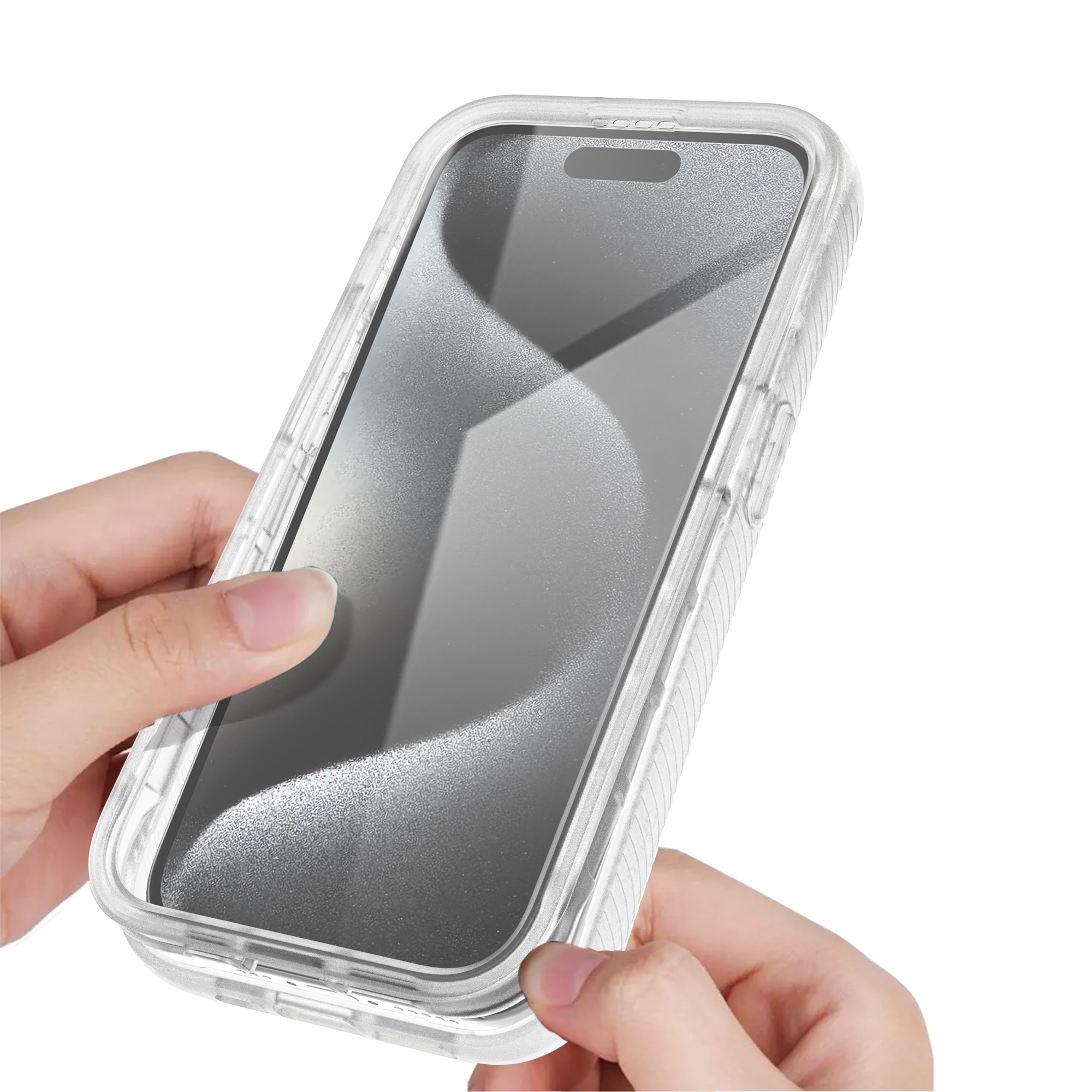 iPhone 15 Pro Max Mobilskal Full Protection, Genomskinlig