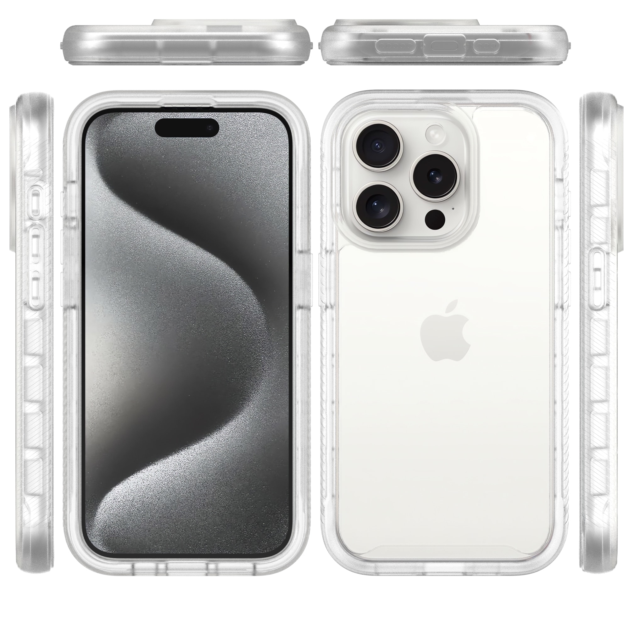 iPhone 15 Pro Max Mobilskal Full Protection, Genomskinlig