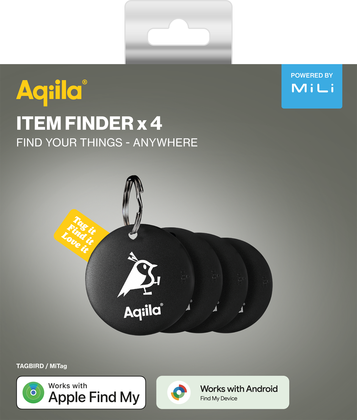 Tagbird Tracker Nyckelring 4-pack, 