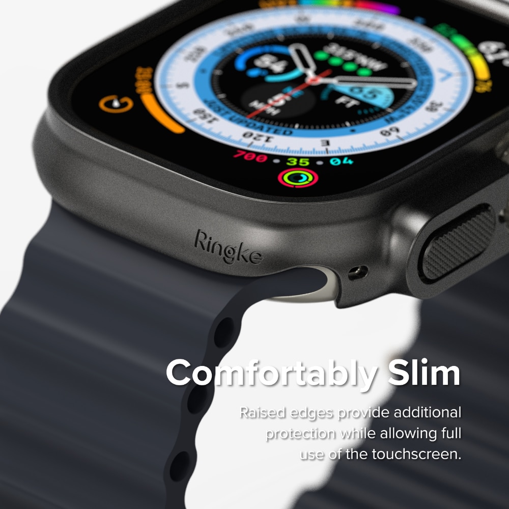 Apple Watch Ultra 2 49mm Tunt skal (2-pack), titansvart & genomskinlig