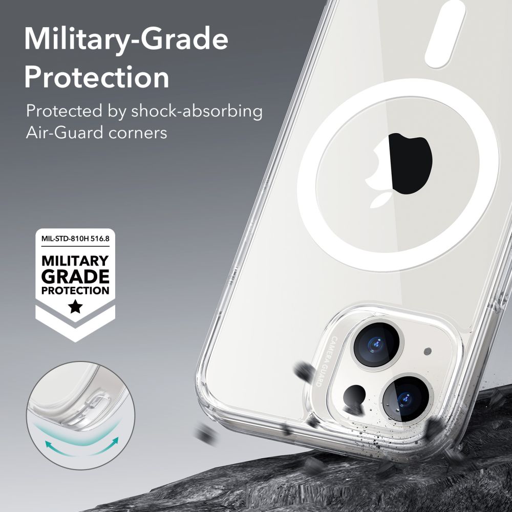 iPhone 14 Classic Hybridskal MagSafe, Genomskinlig