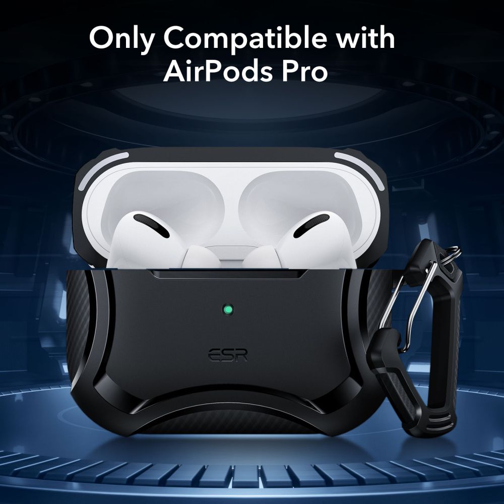 Apple AirPods Pro 1/2 Skal Cyber Armor MagSafe, svart