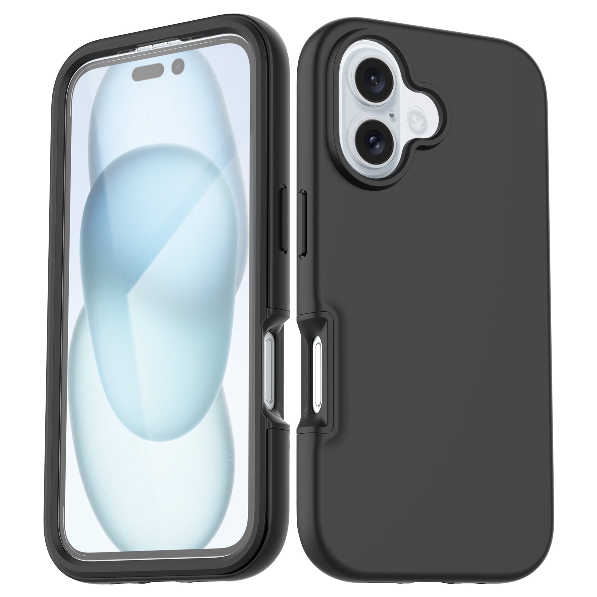 iPhone 16 Mobilskal Full Protection, Svart