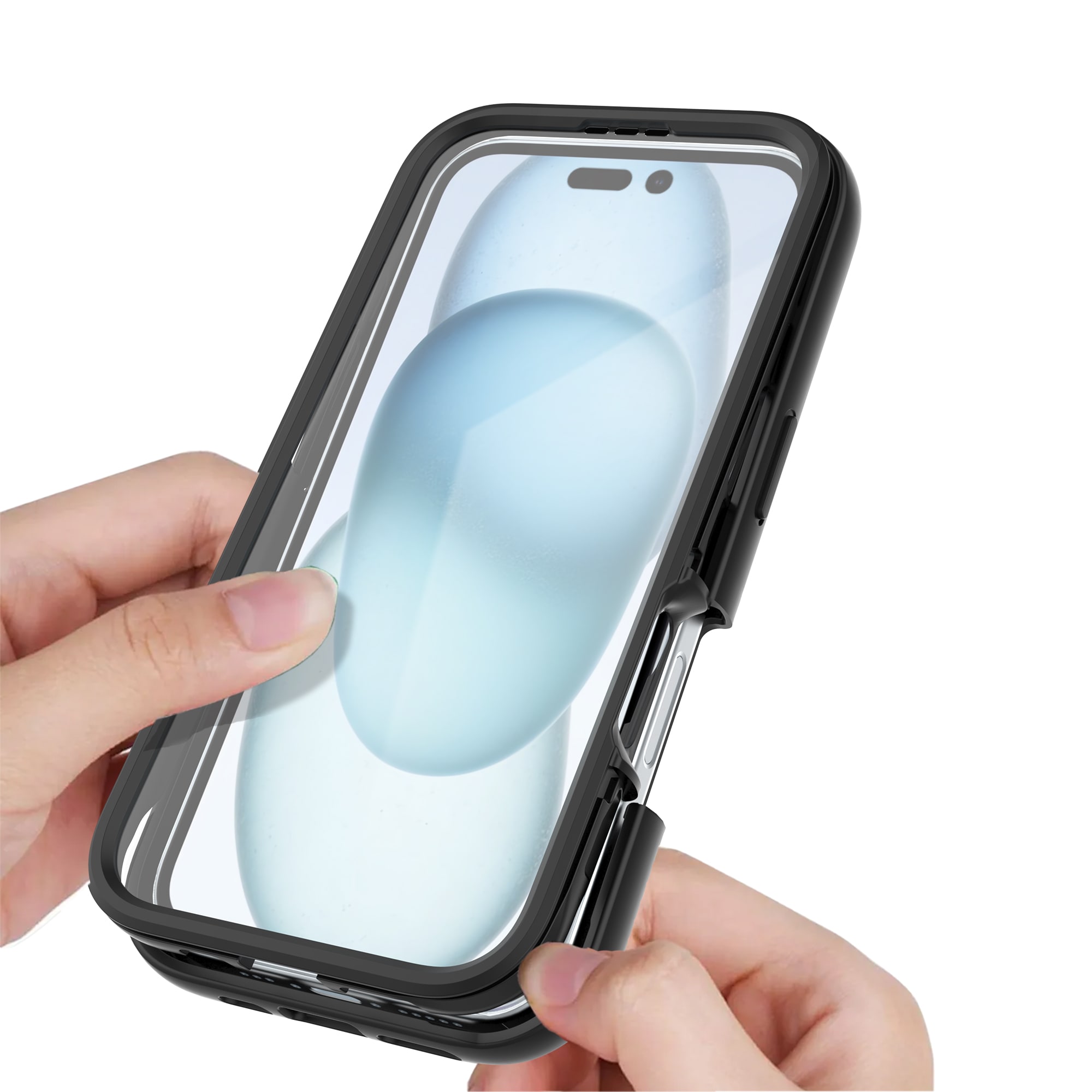 iPhone 16 Mobilskal Full Protection, Svart