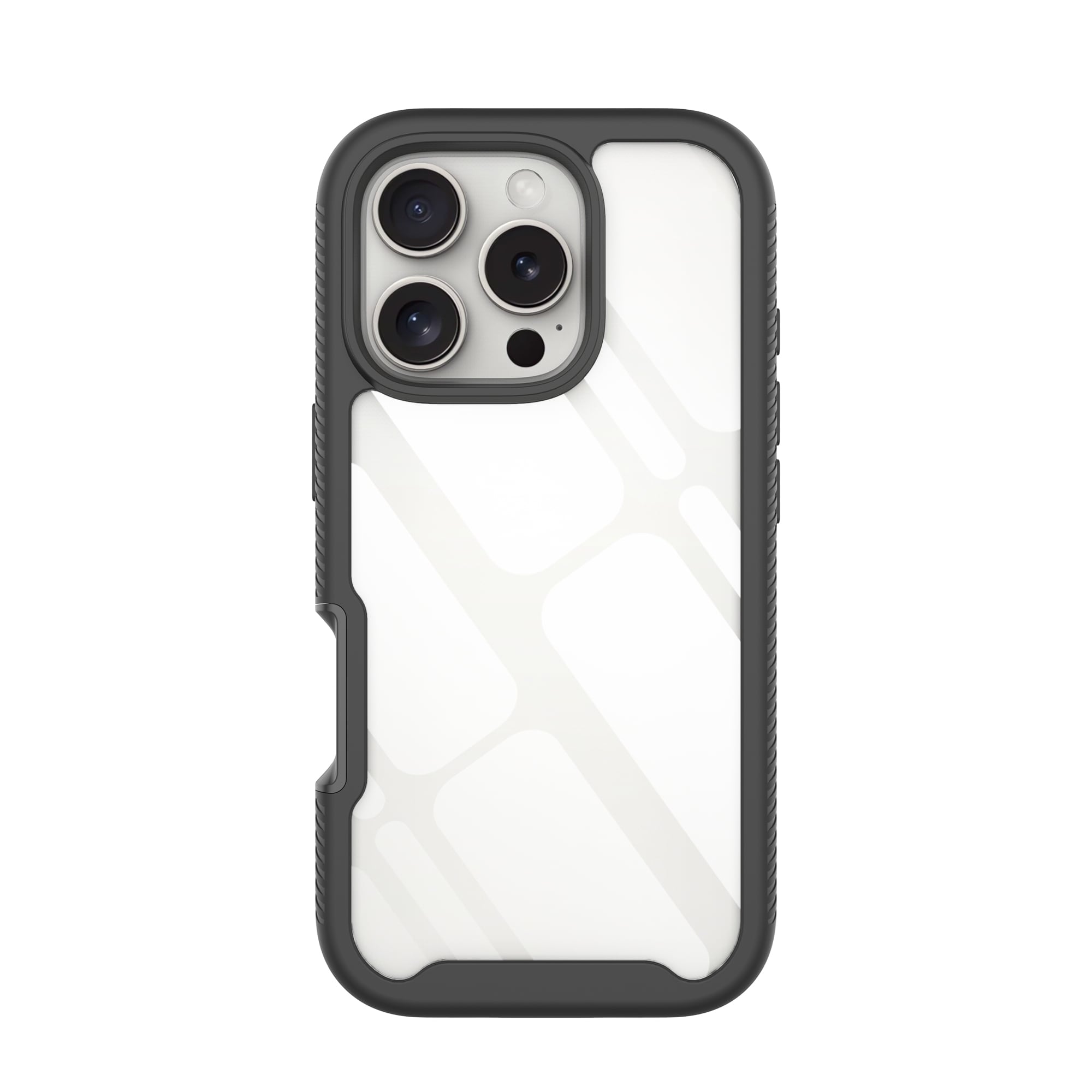 iPhone 16 Pro Max Mobilskal Full Protection, Svart/transparent